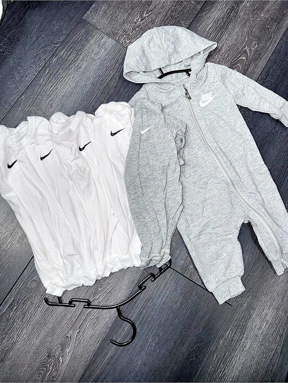 Nike Baby 6M 6-Piece Bundle | 5 Onesies + Zip Romper